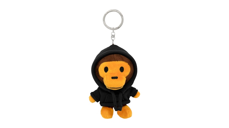 Pre-owned Bape Baby Milo Plush Doll Keychain In Black