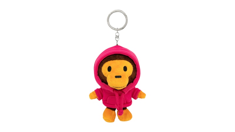 Pre-owned Bape Baby Milo Plush Doll Keychain In Bright Red