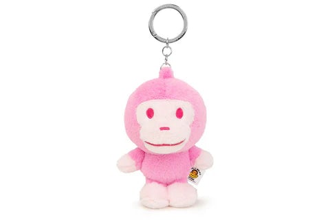 BAPE Baby Milo Plush Doll Keychain Pale Pink Men's FW24 US