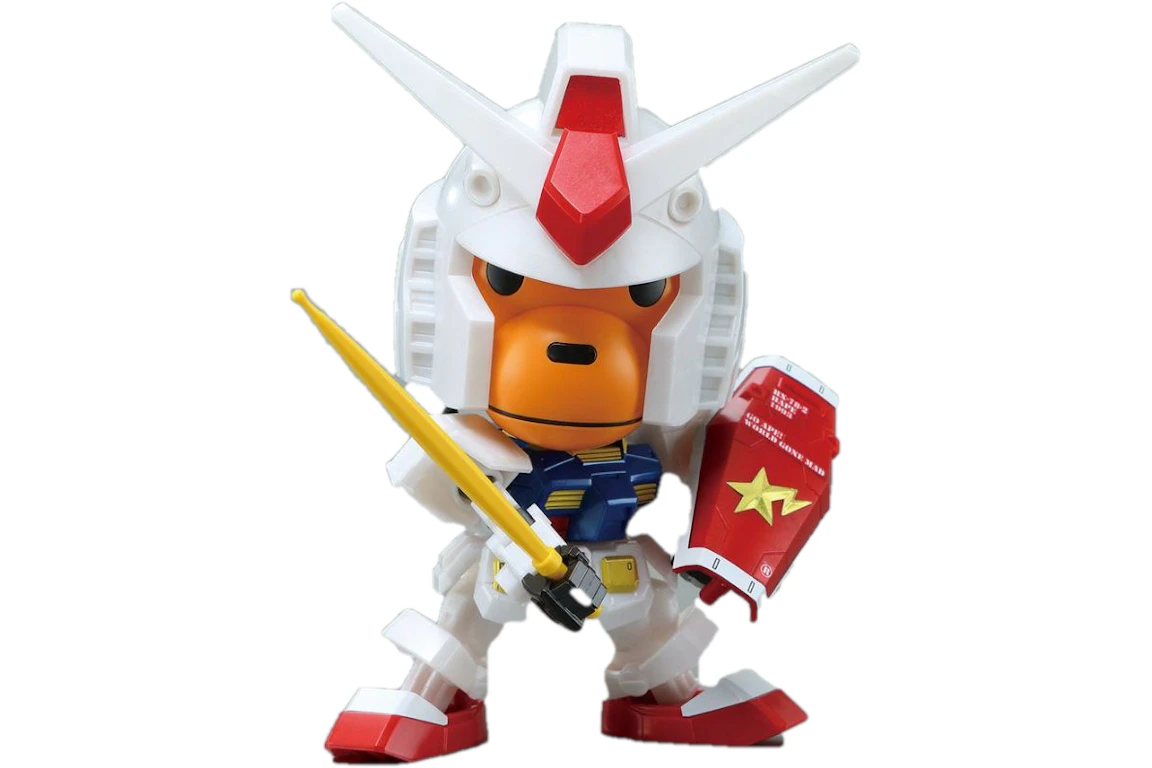 BAPE Baby Milo RX-78-2 Gundam Toy White
