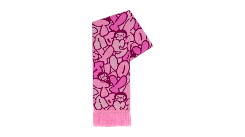 BAPE Baby Milo Scarf in Carmine Rose