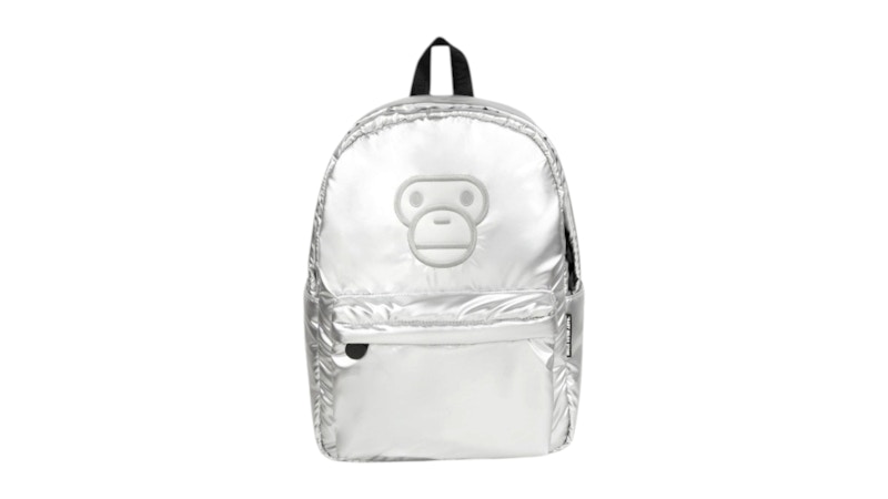 BAPE Baby Milo Soft Medium Backpack Silver