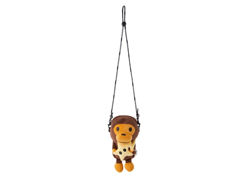 BAPE Baby Milo Sta Plush Mobile Phone Pouch Brown