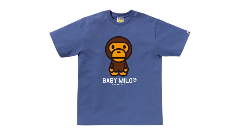 Pre-owned Bape Men's Baby Milo Tee Shirt (ss25) In Navy Blue