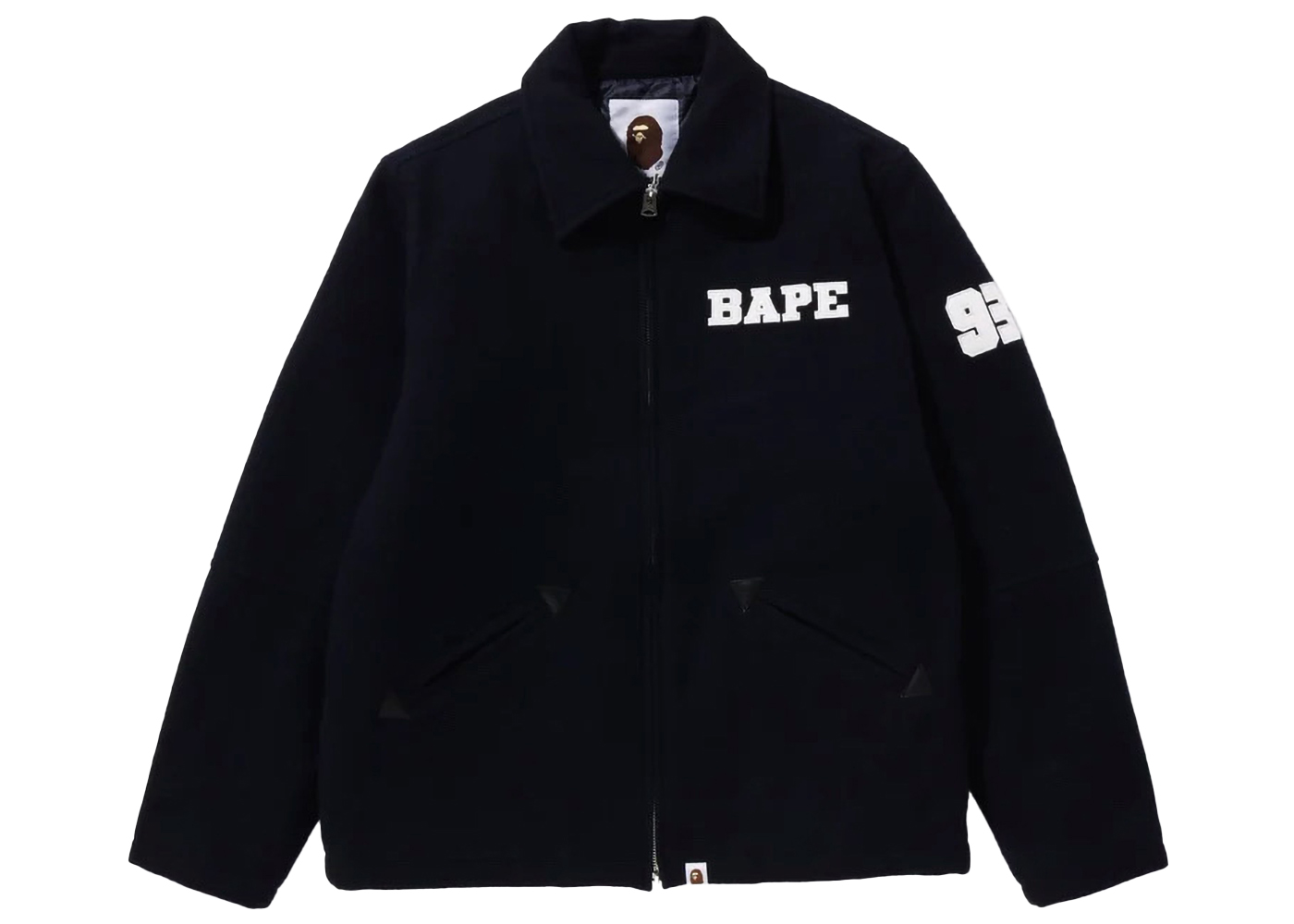 BAPE Bape Melton Zip Jacket Navy Men's - FW23 - US