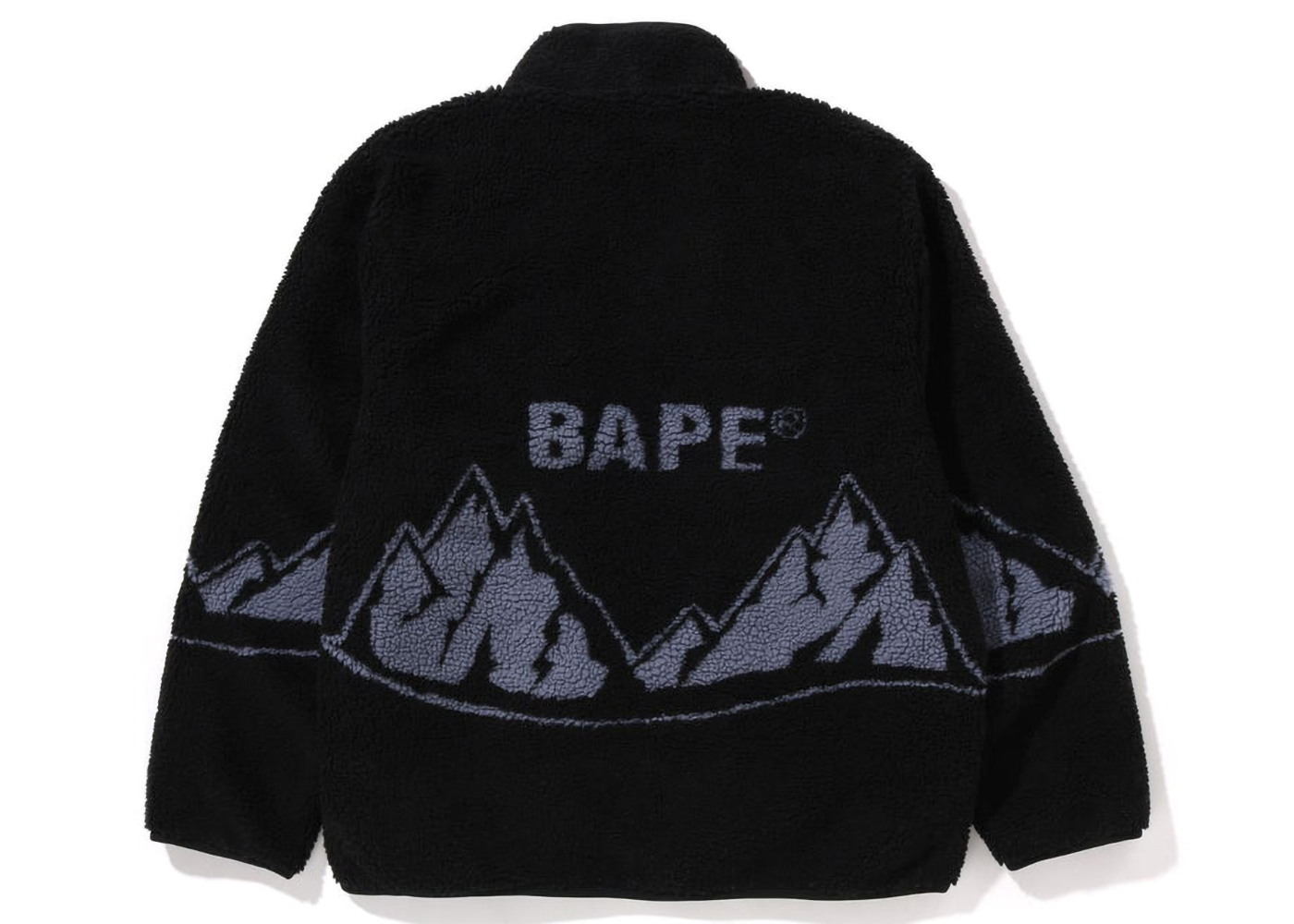 BAPE Bape Mountain Relaxed Fit Boa Jacket Black Men's - FW22 - US