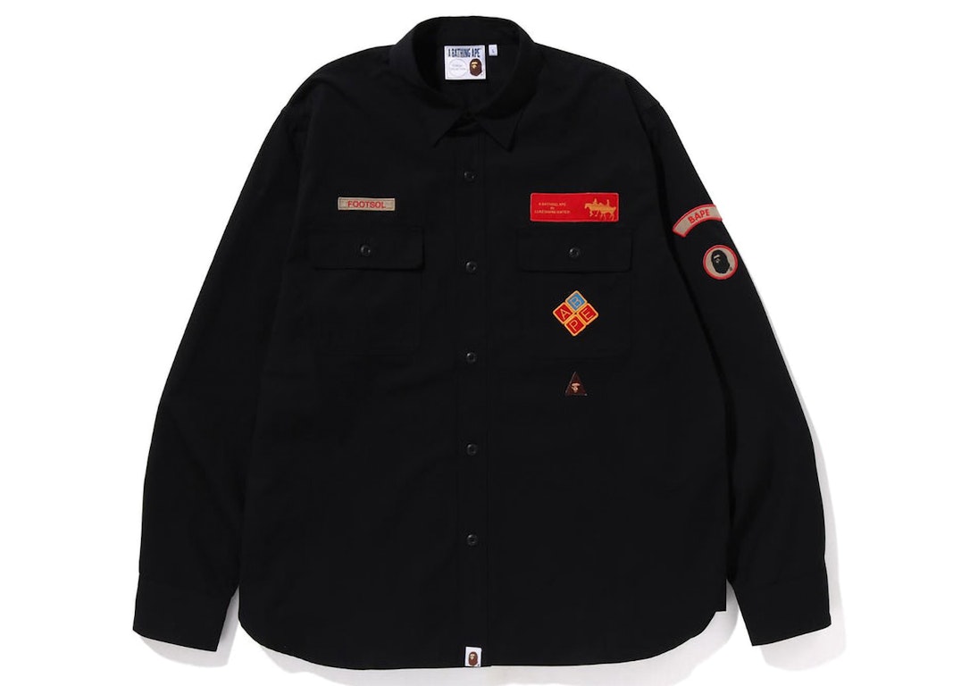 Pre-owned Bape Relaxed Fit Boyscout Shirt Black
