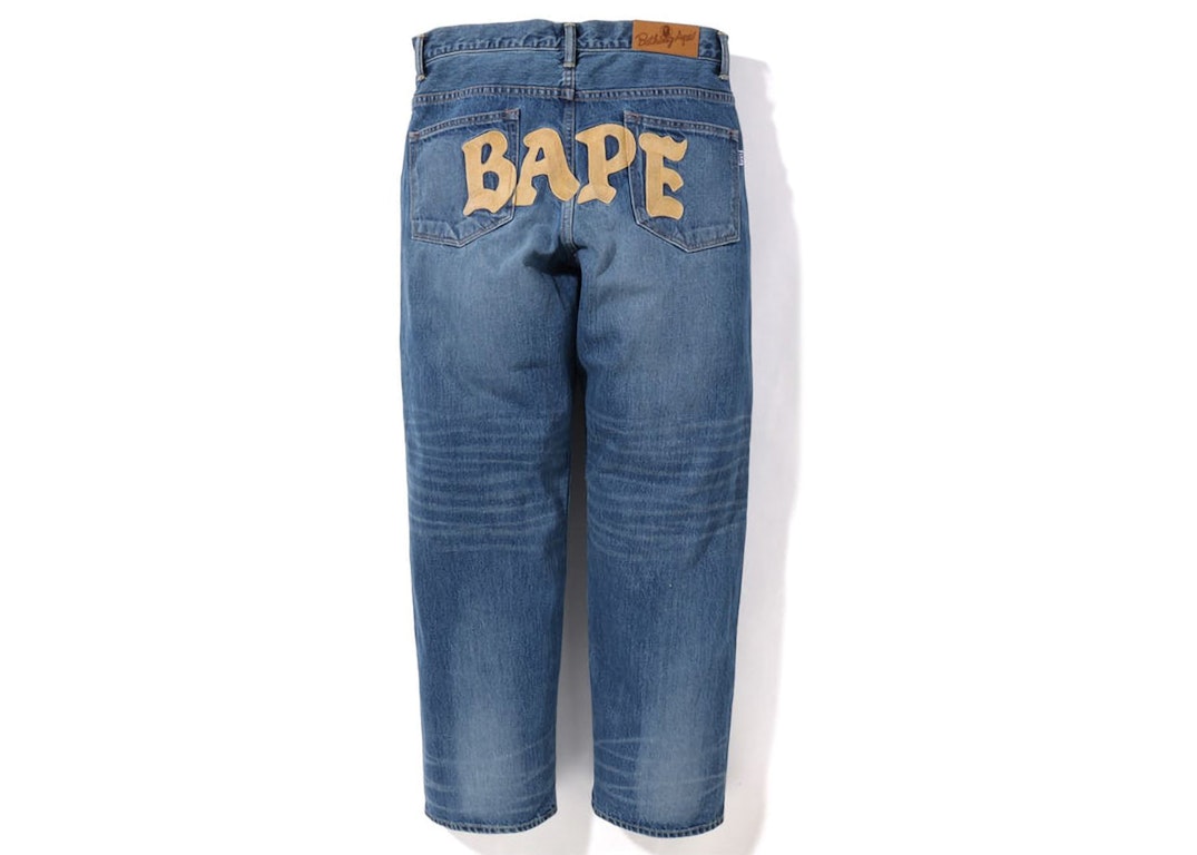Pre-owned Bape Relaxed Fit Denim Pants (fw22) Indigo