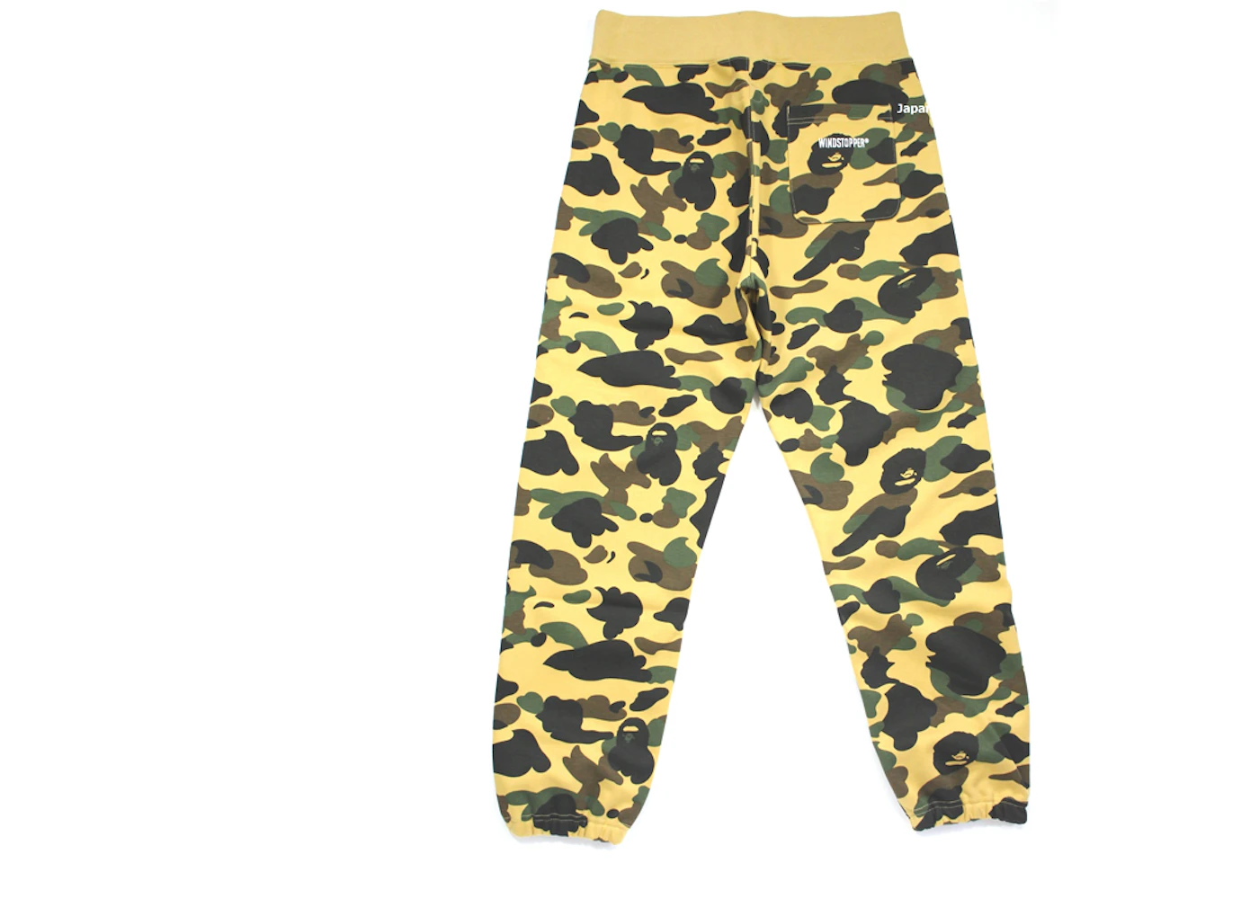 BAPE Bape Windstopper 1st Camo Slim Sweatpants Yellow Men s US