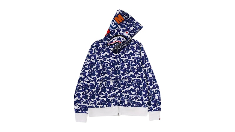 トップス BAPE SEPARATE SHARK FULL ZIP HOODIE BAPE ABC Separate Shark Full Zip Hoodie Blue/Pink Men's - FW18 - US