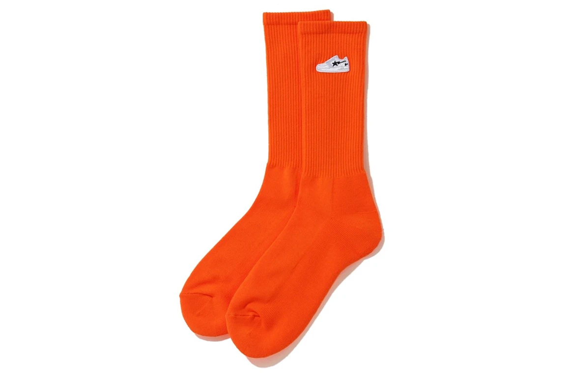 BAPE Bapesta One Point Socks Orange