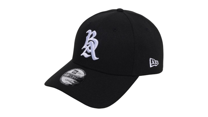 Pre-owned Bape Baseball Logo New Era 49forty Cap In Black