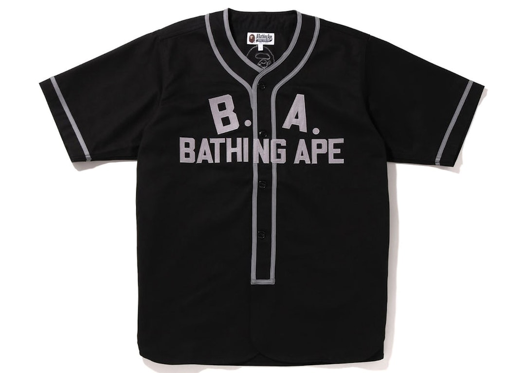Pre-owned Bape Baseball Shirt (2022) Black