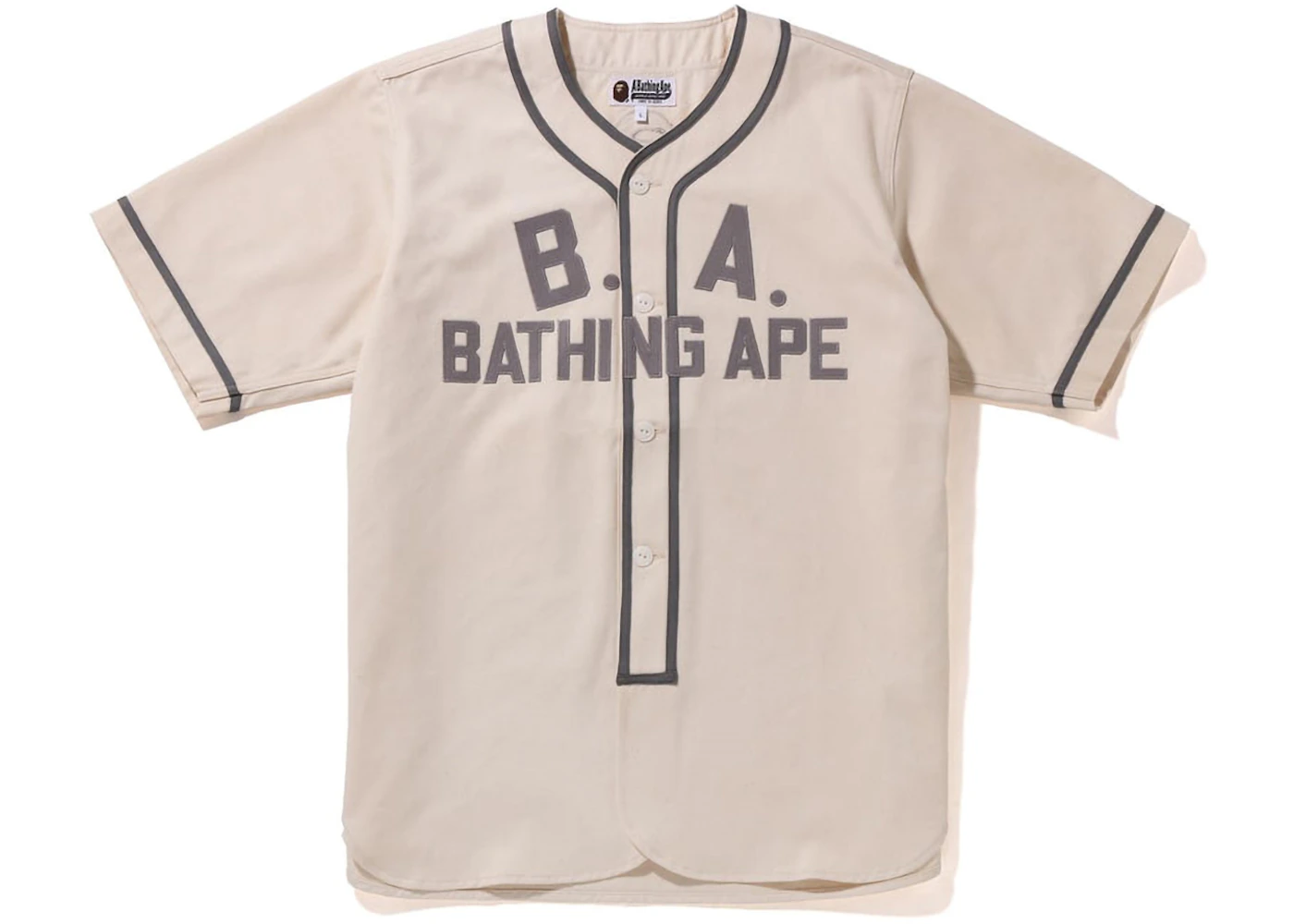 BAPE Baseball Shirt (2022) Ivory Men's SS22 US - Main Image