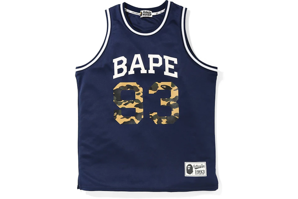 BAPE Basketball Tank Top Navy