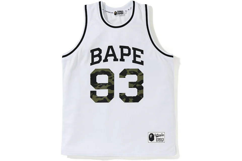 BAPE Basketball Tank Top White