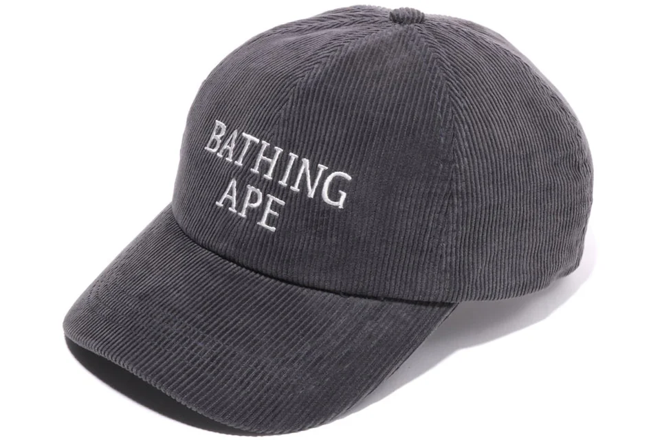 BAPE Bathing Ape Corduroy Cap Charcoal