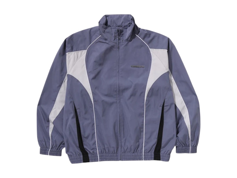 Pre-owned Bape Men's Bathing Ape Logo Nylon Track Jacket In Blue