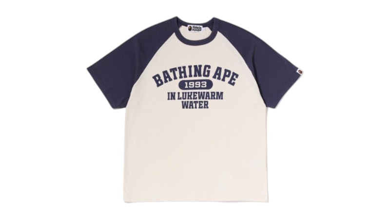 BAPE Bathing Ape Raglan Tee Navy Blue