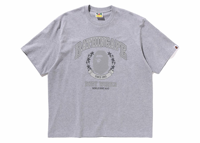 BAPE Bathing Ape Relaxed Fit Tee Gray