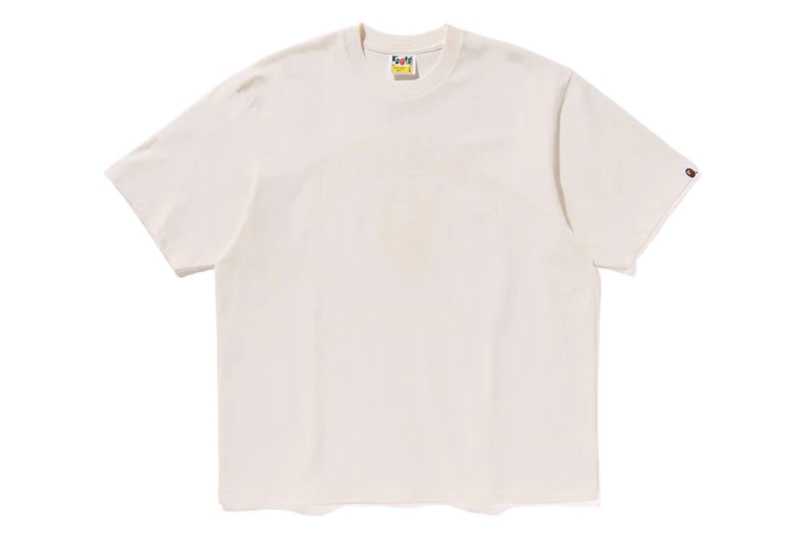 Pre-owned Bape Bathing Ape Relaxed Fit Tee Ivory