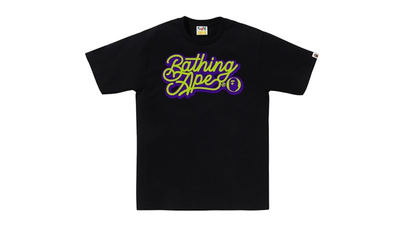 BAPE A Bathing Ape Script Logo Camiseta Negro/Verde