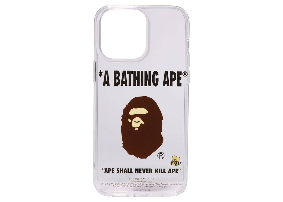 Pre-owned Bape Bathing Ape Iphone 14 Pro Max Case Clear