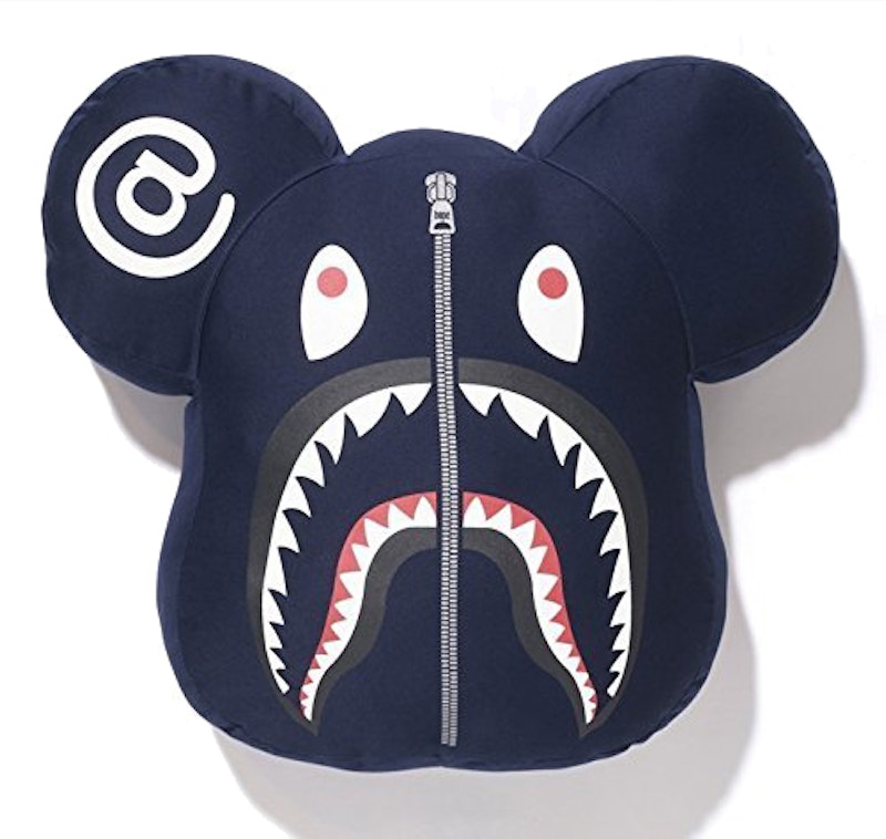 BAPE Bearbrick Shark Cushion Navy - US