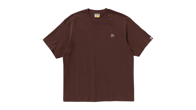 BAPE Bee One Point Relaxed Fit Tee Brown