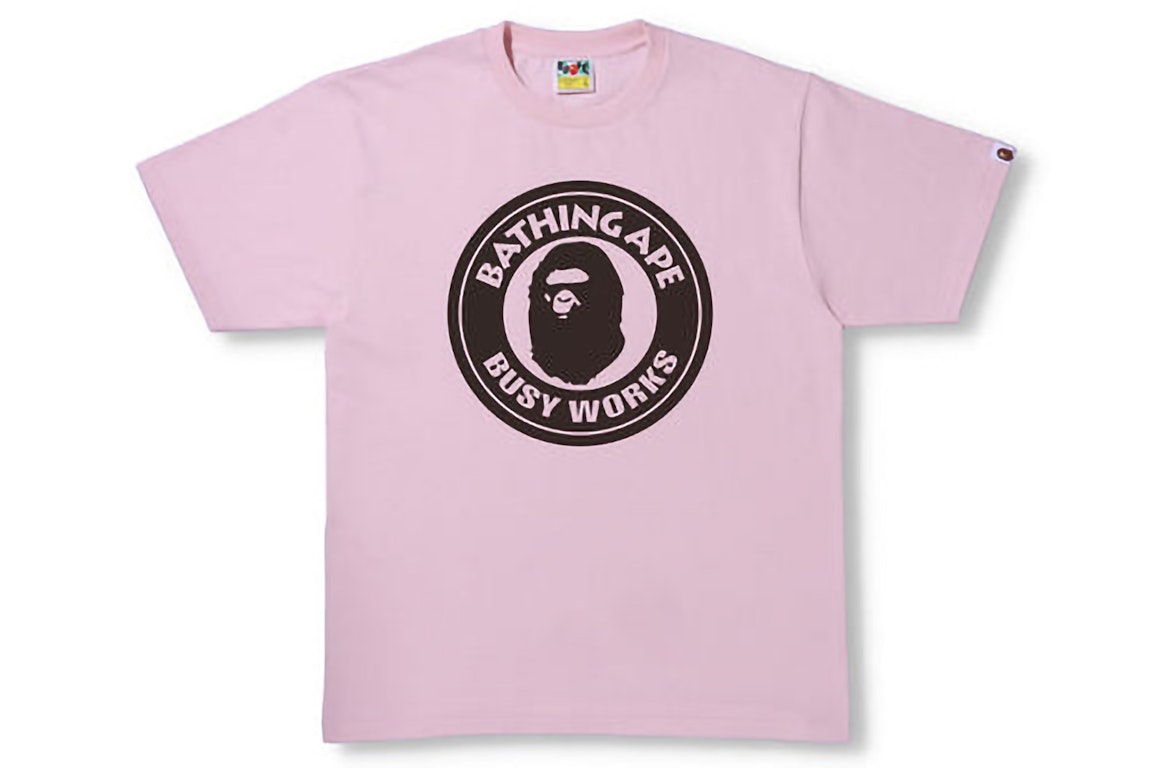 Pre-owned Bape Bicolor Busyworks Tee (ss22) Pink