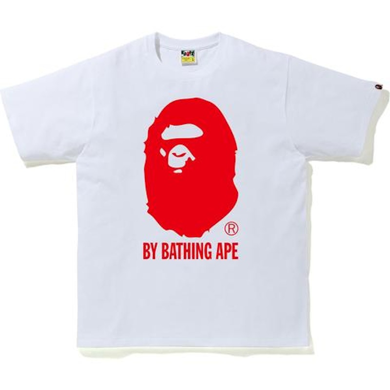 BAPE Bicolor By Bathing Ape Tee White/Red Men's - SS20 - US