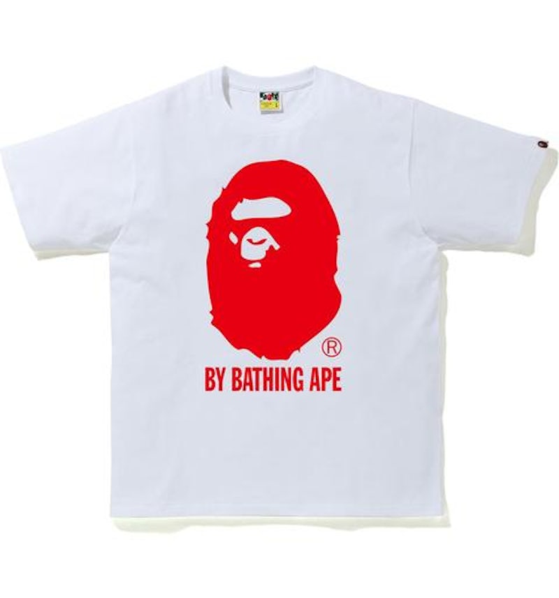 BAPE Bicolor By Bathing Ape Tee White/Red Men's SS20 US