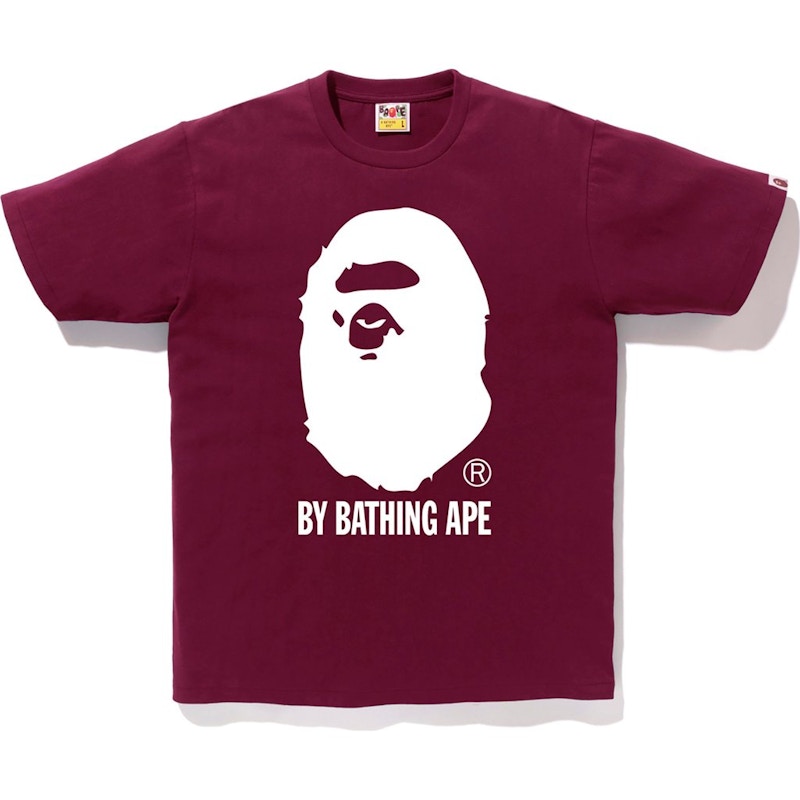 BAPE Bicolor By Bathing Tee Burgundy Men's - SS19 - US