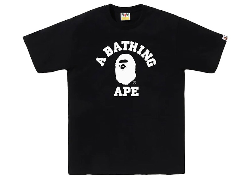 BAPE Bicolor College Tee Black Men's - SS23 - US