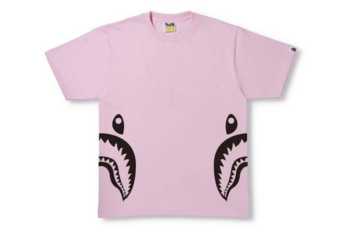 Pre-owned Bape Bicolor Side Shark Tee (ss22) Pink
