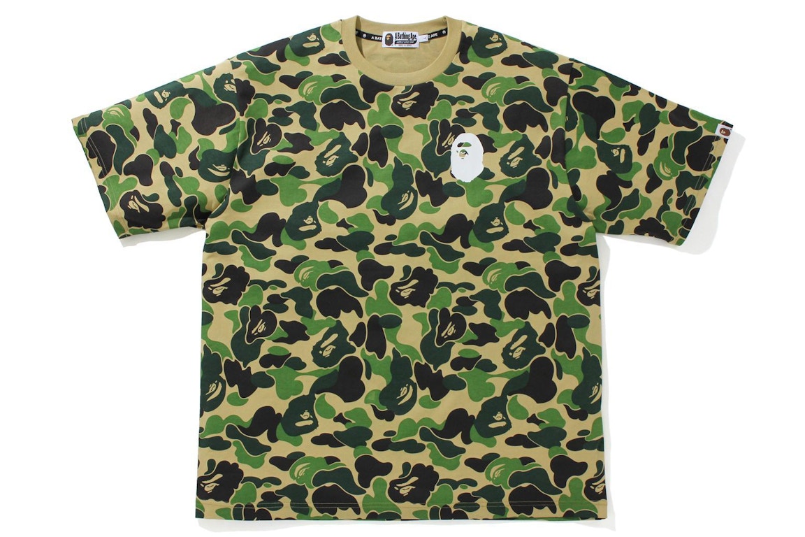 Click to view more detailed imagery on our partner's website Pre-owned Bape Big Abc Camo Ape Head Relaxed Fit Tee Green