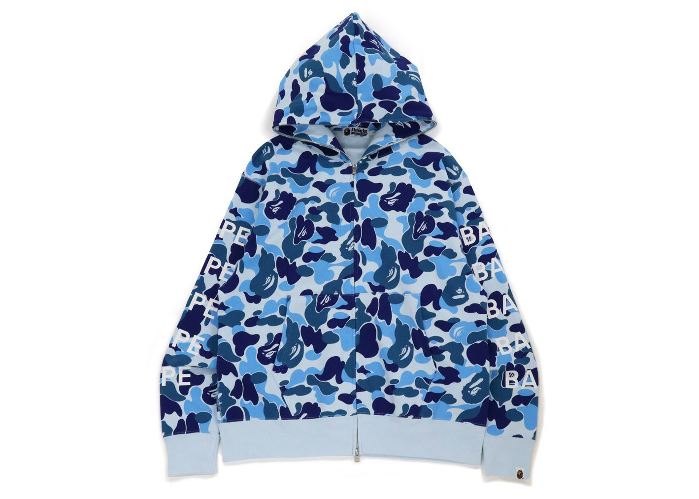 blue and black bape hoodie