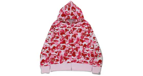 BAPE Big ABC Camo Relaxed Fit Full Zip Hoodie Pink