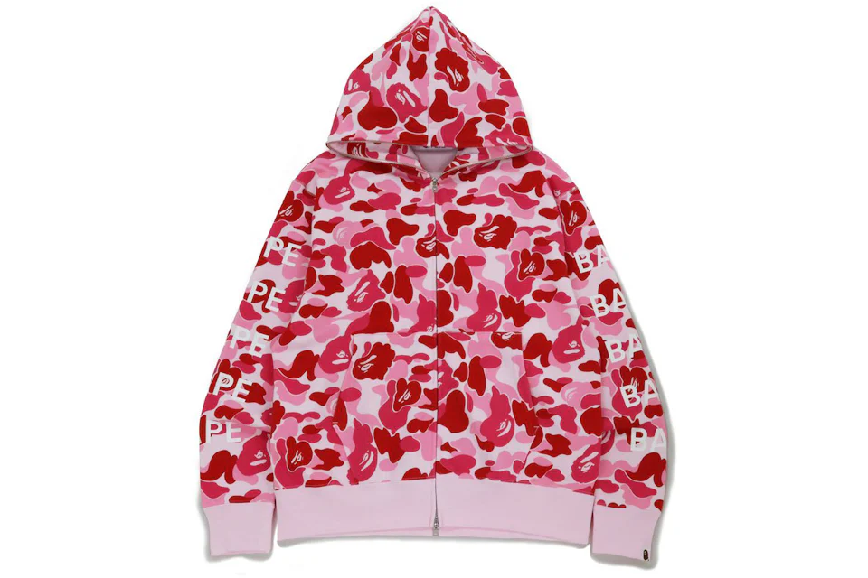 BAPE Big ABC Camo Relaxed Fit Full Zip Hoodie Pink Men's - SS21 - US