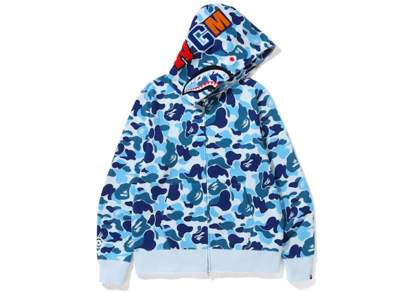 BAPE Big ABC Camo Shark Full Zip Hoodie Green