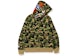 BAPE Big ABC Camo Shark Full Zip Hoodie Green
