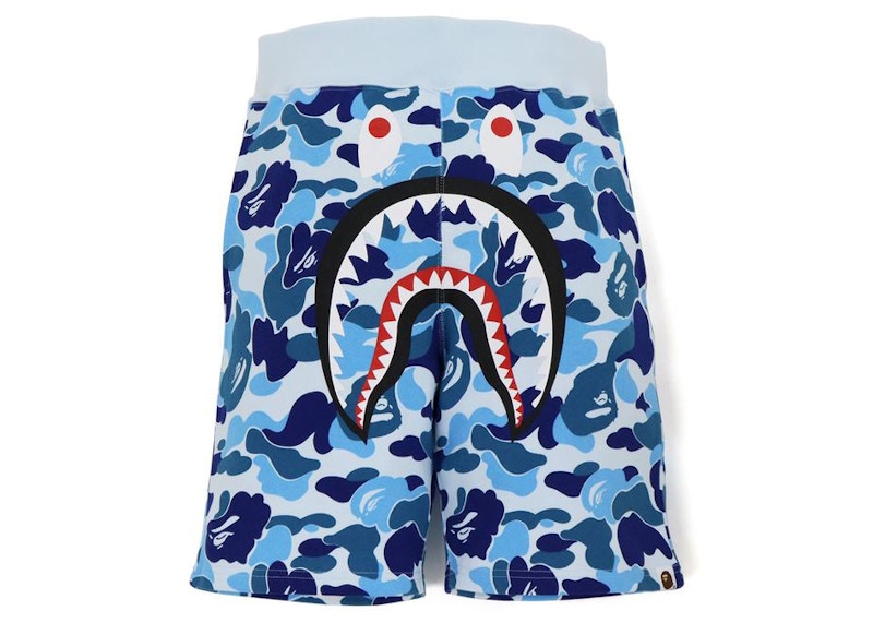 BAPE Big ABC Camo Shark Sweat Shorts Blue Men's - SS21 - US