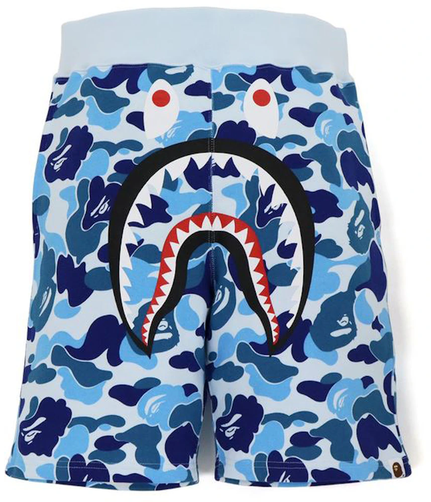 BAPE Big ABC Camo Shark Sweat Shorts Blue Men's - SS21 - US