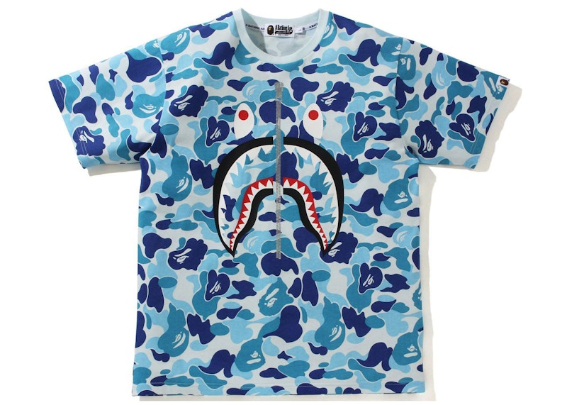 BAPE Big ABC Camo Shark Tee Blue Men's - SS21 - GB