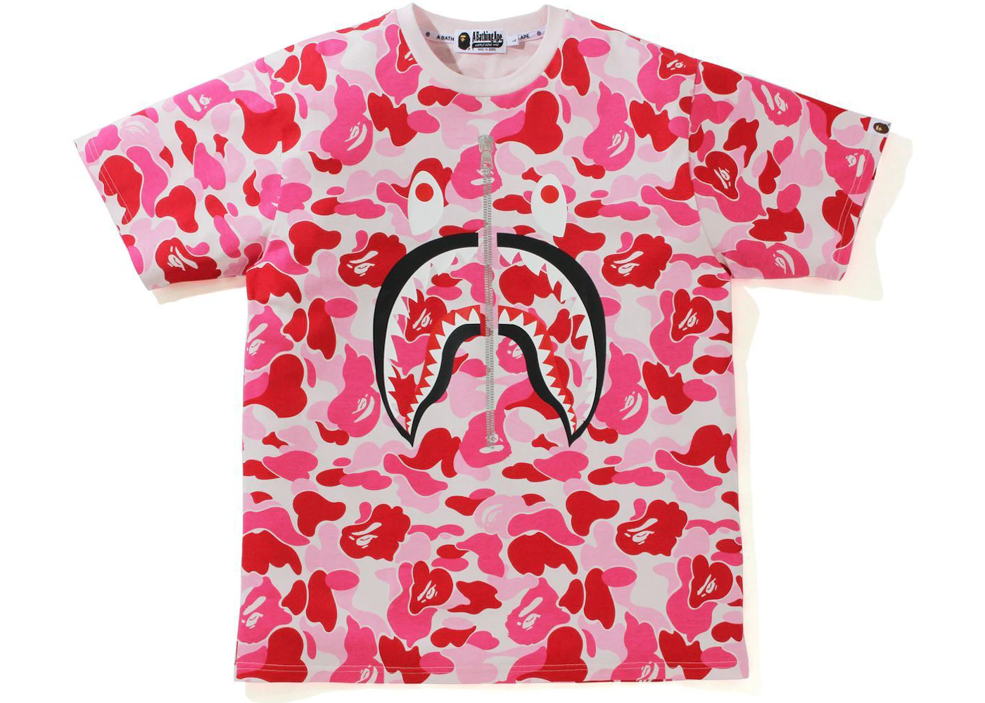 BAPE Big ABC Camo Shark Tee Pink Men's SS21 US - Main Image