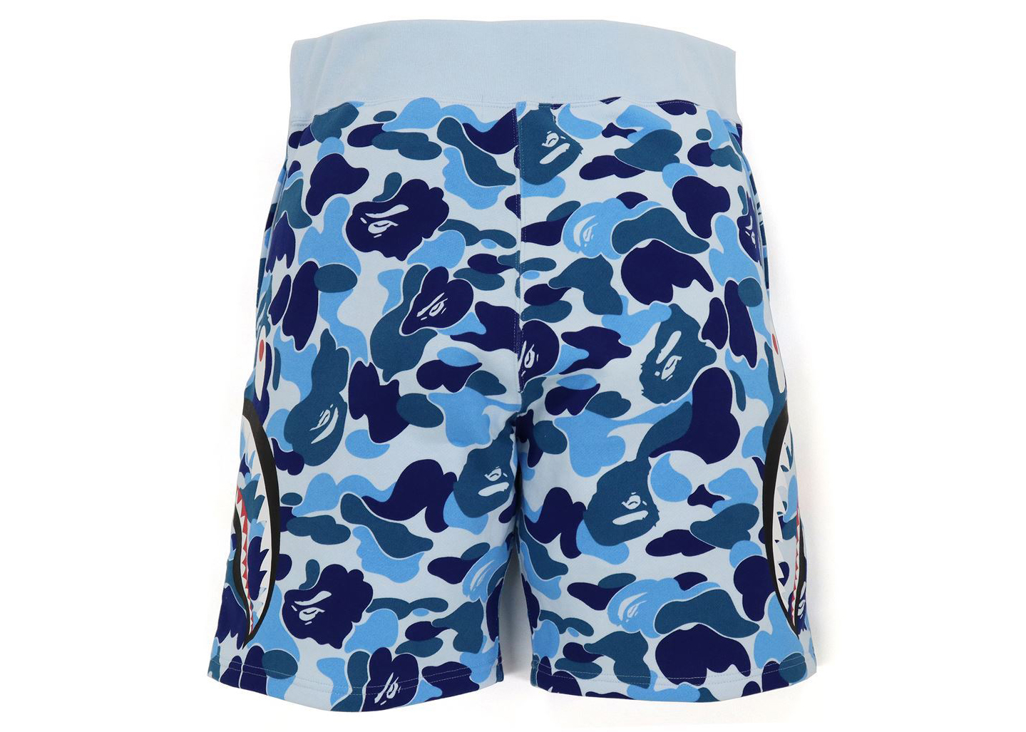 BAPE Big ABC Camo Side Shark Sweat Shorts Blue Men's - SS21 - US