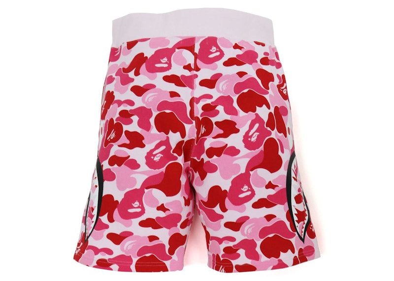 BAPE Big ABC Camo Side Shark Sweat Shorts Pink Men's - SS21 - US