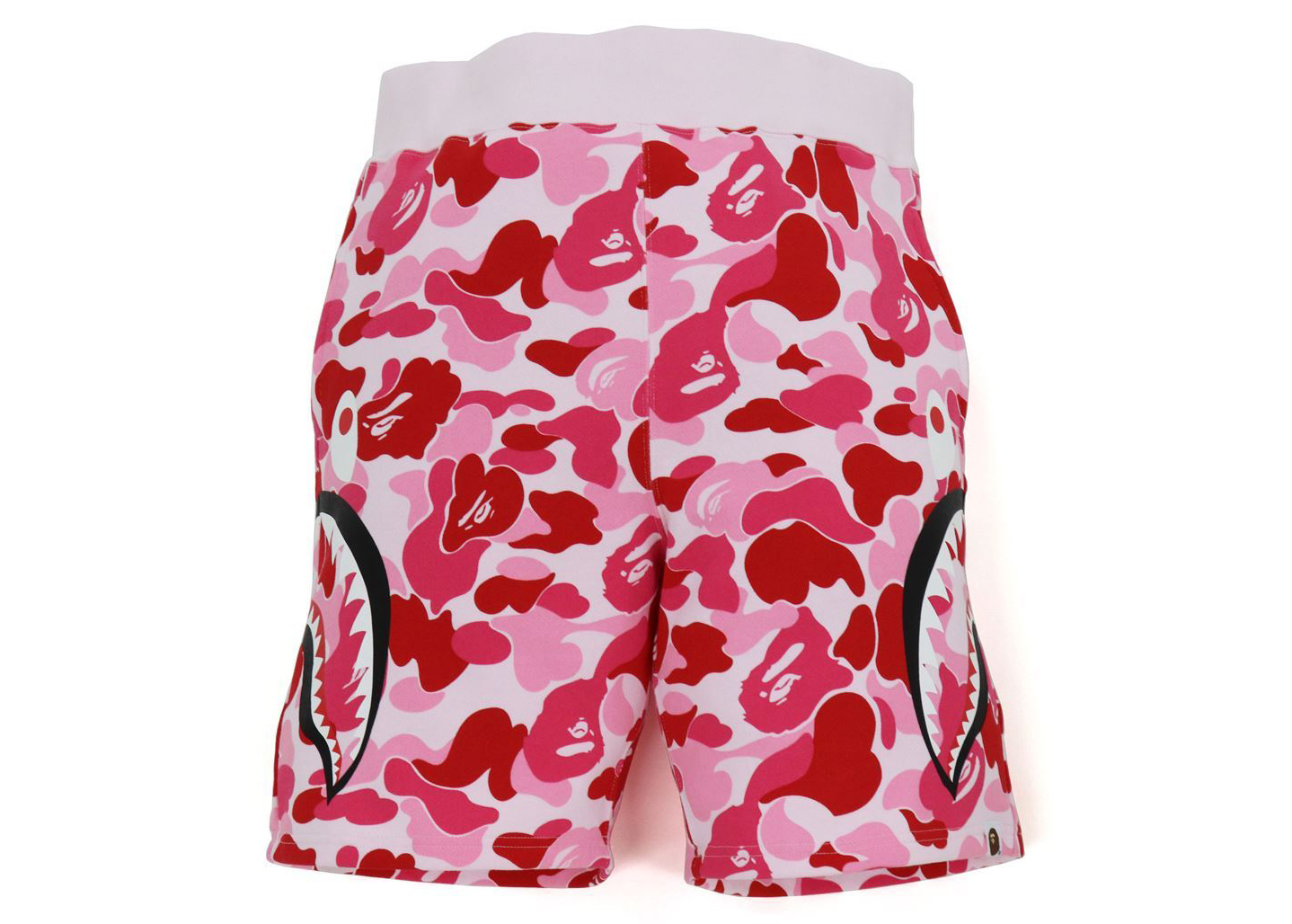 BAPE Big ABC Camo Side Shark Sweat Shorts Pink Men's - SS21 - US