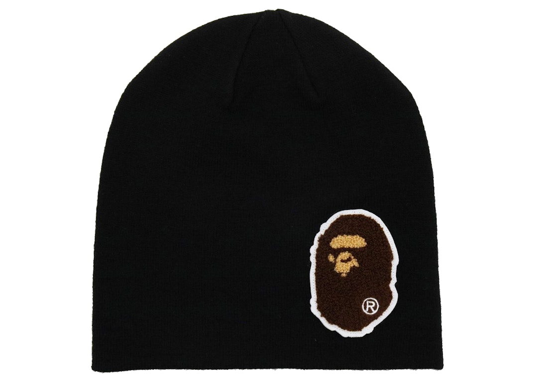 Pre-owned Bape Big Ape Head Knit Cap Black (fw21)