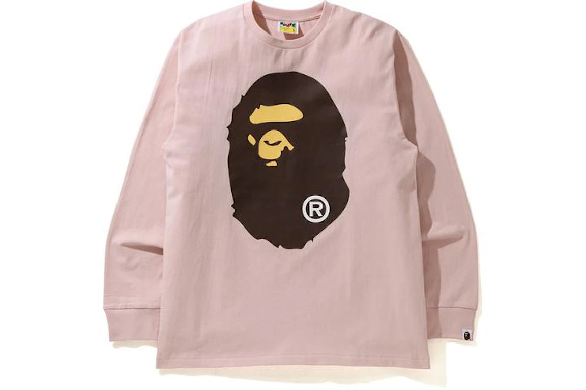 BAPE Big Ape Head L/S Tee (SS21) Pink